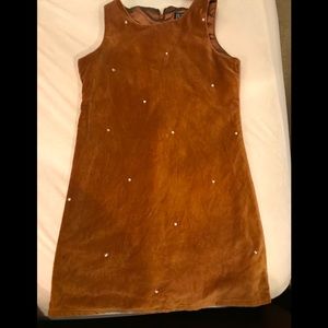 Girls brown dress with silver rhinestones